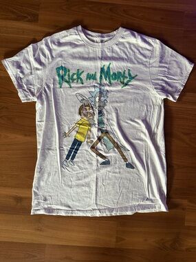 Rick and Morty White Graphic Short Sleeve Tee
